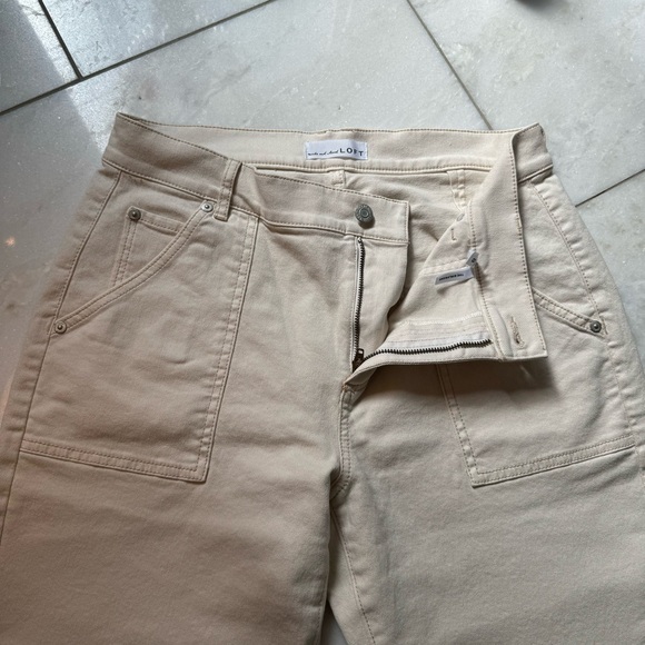 Off white denim pants from Loft. - Picture 3 of 4